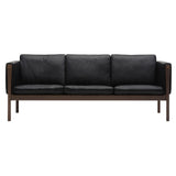 CH163 3 Seater Sofa: Oiled Walnut