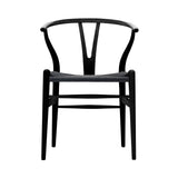 CH24 Wishbone Chair: Black + Black Ash