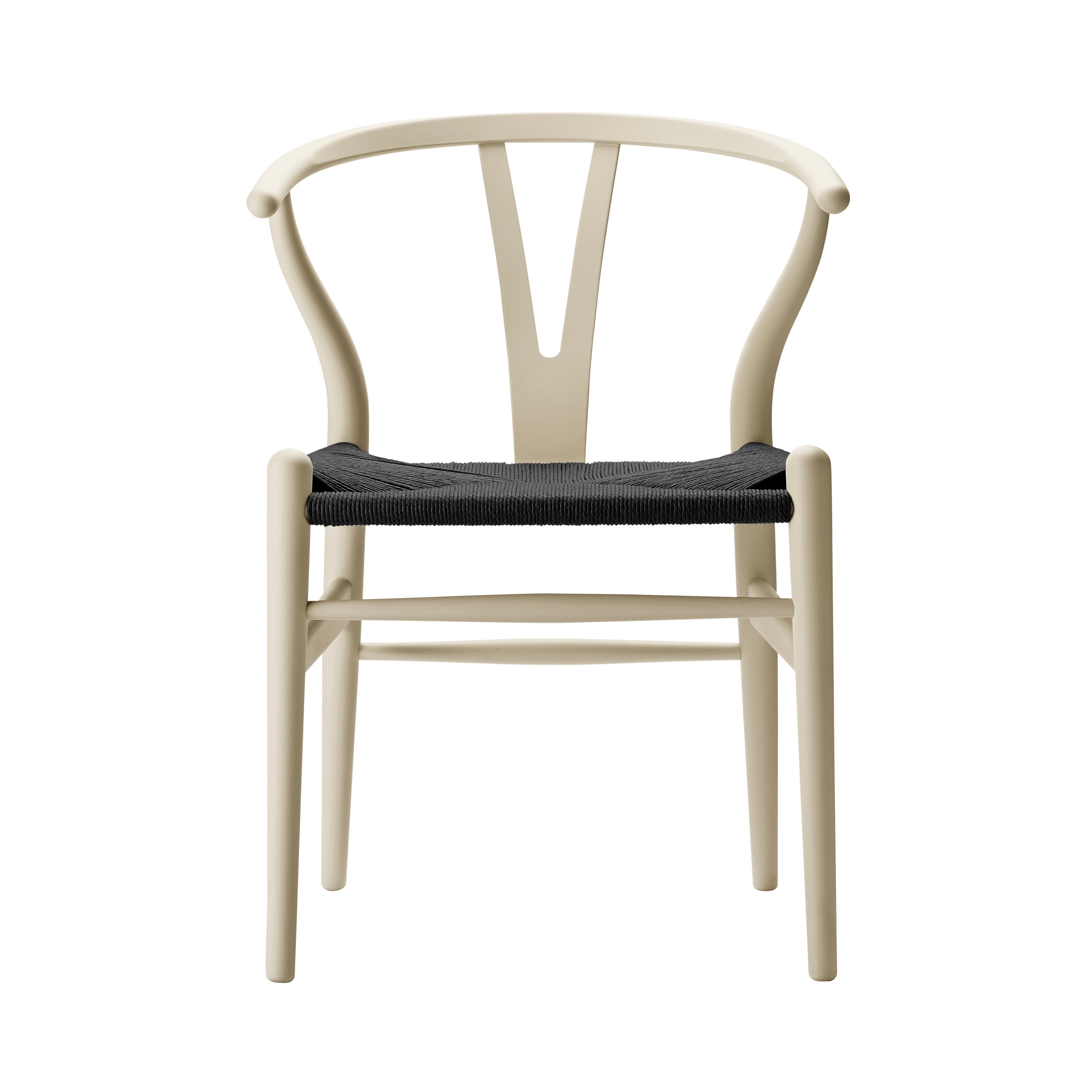 CH24 Wishbone Chair: Black + Barley