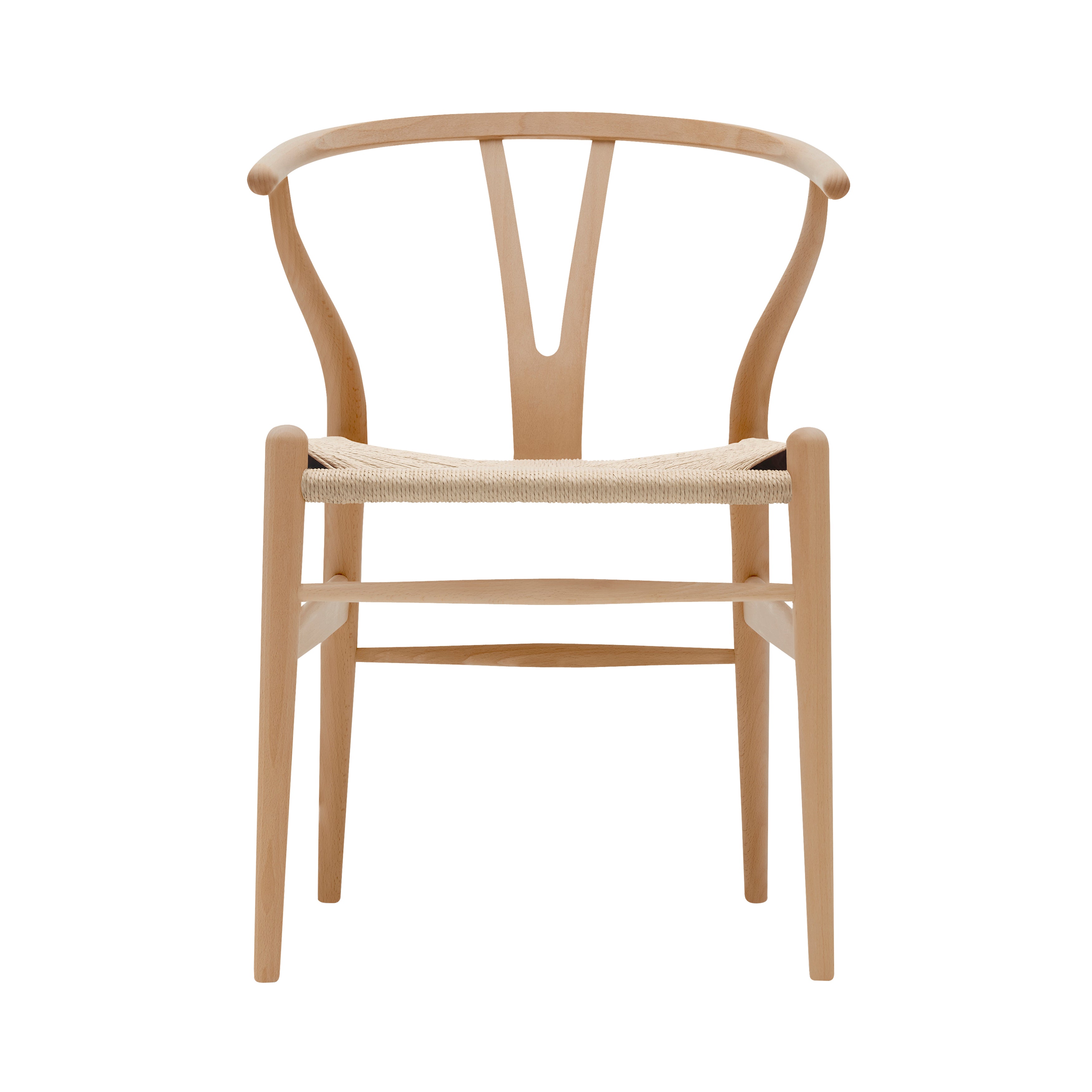 CH24 Wishbone Chair: Natural + Lacquered Beech