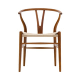 CH24 Wishbone Chair: Natural + Lacquered Walnut