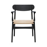 CH26 Dining Chair: Natural + Black Oak