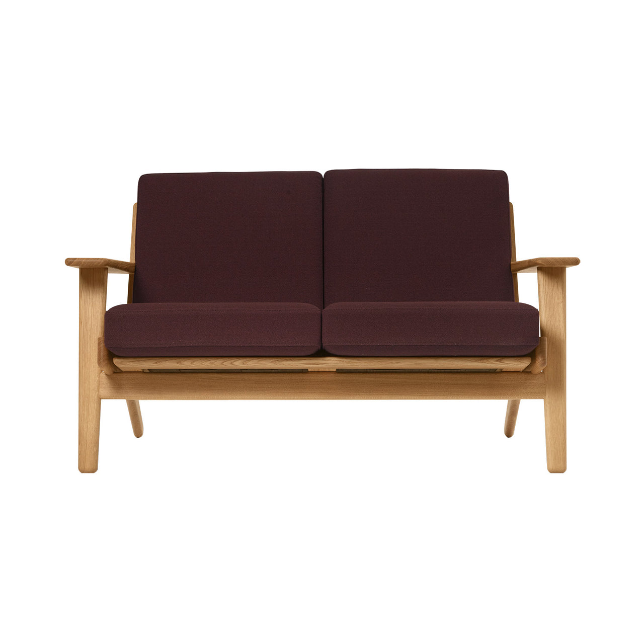 CH292 Sofa with Footstool: Oiled Oak