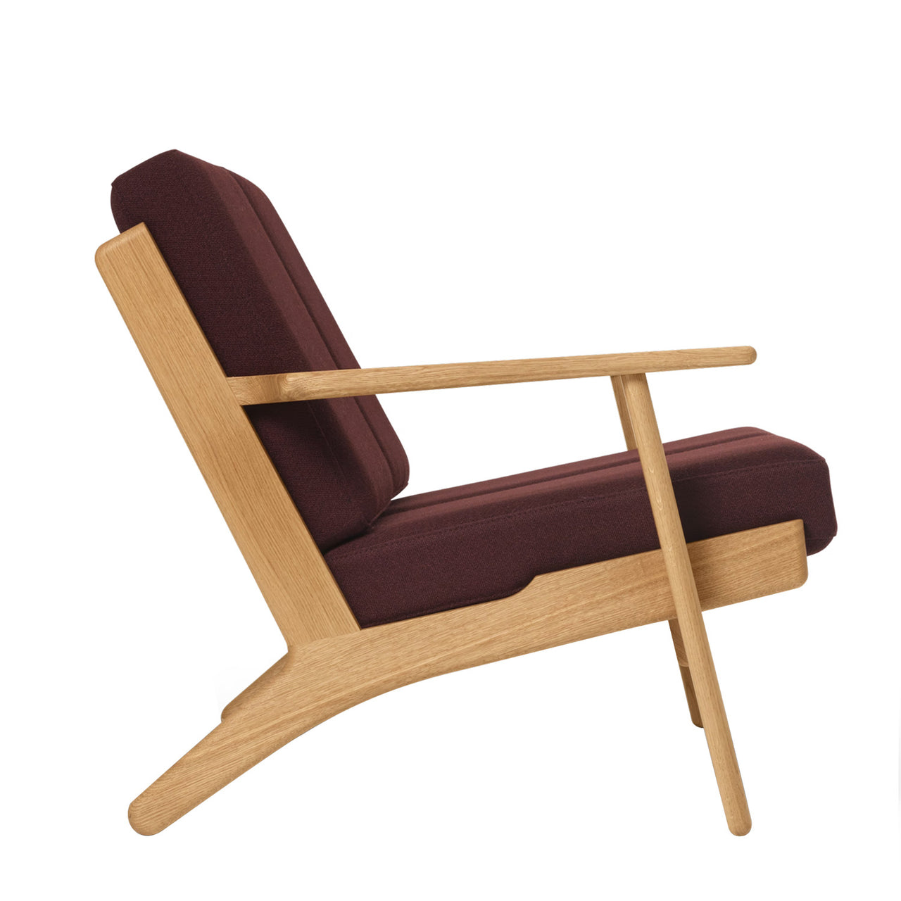 CH292 Sofa with Footstool: Oiled Oak