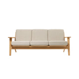 CH293 Sofa with Footstool: Oiled Oak