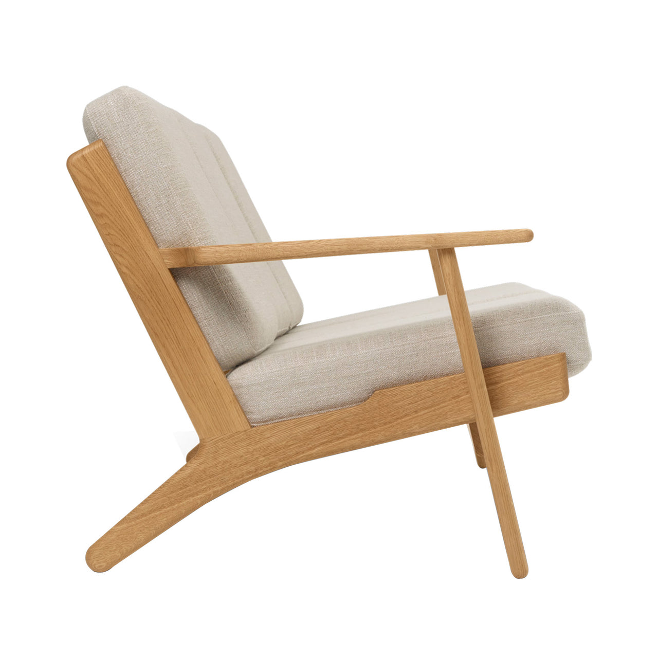 CH293 Sofa with Footstool: Oiled Oak