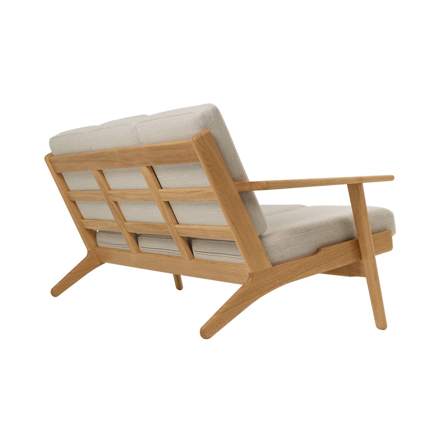 CH293 Sofa with Footstool: Oiled Oak