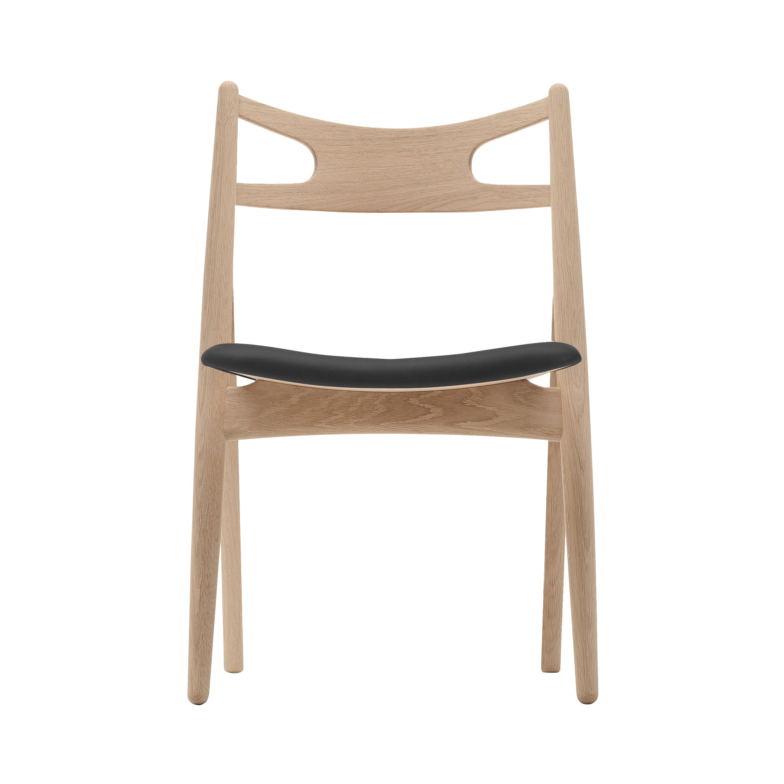 CH29P Sawbuck Chair: Oak + White Oiled Oak