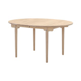 CH337 Dining Table: White Oiled Oak + Without Leaf