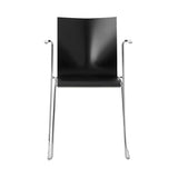 Chairik 111 Armchair: Sled Base + Melamine - Black