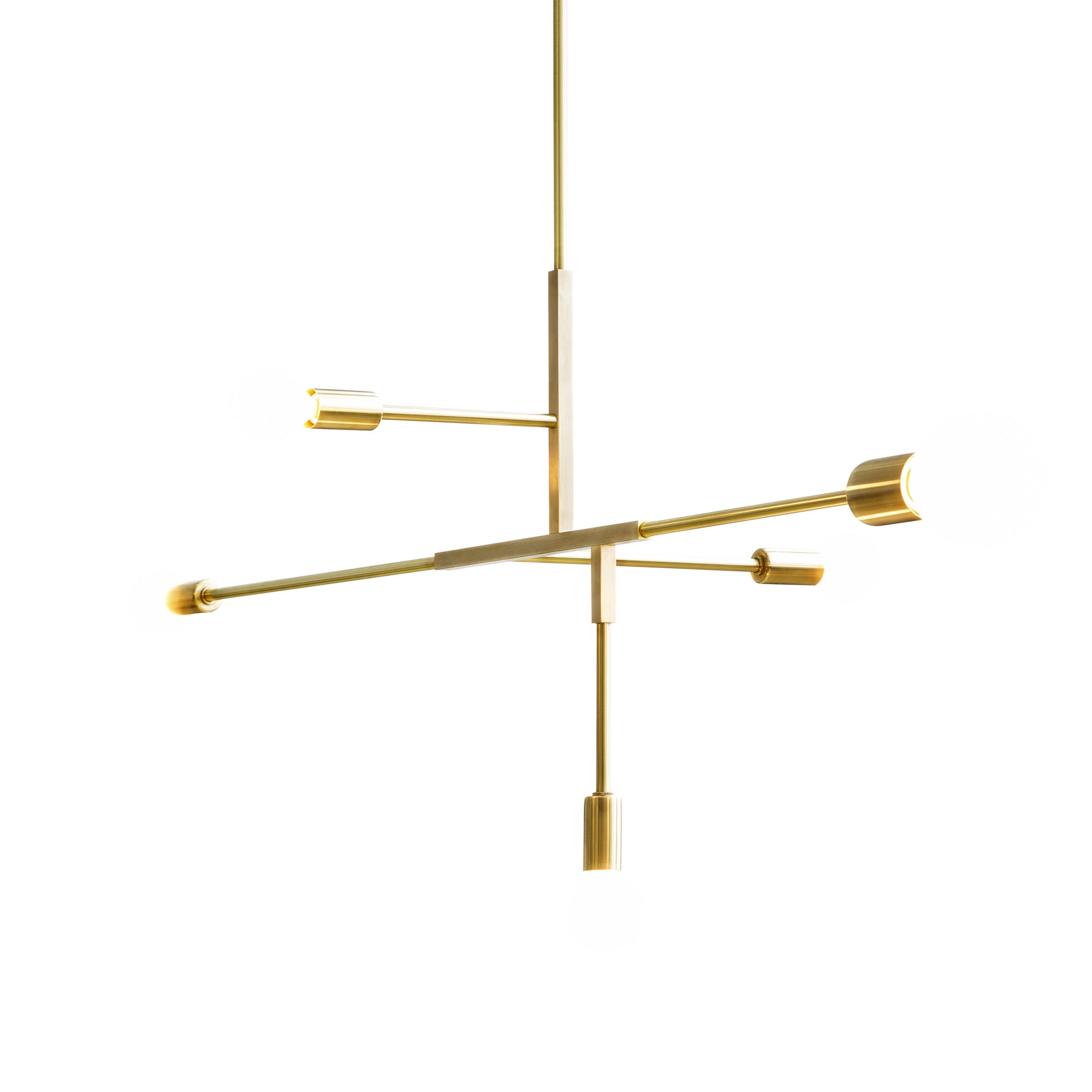 Cliff Suspension Lamp: Brass