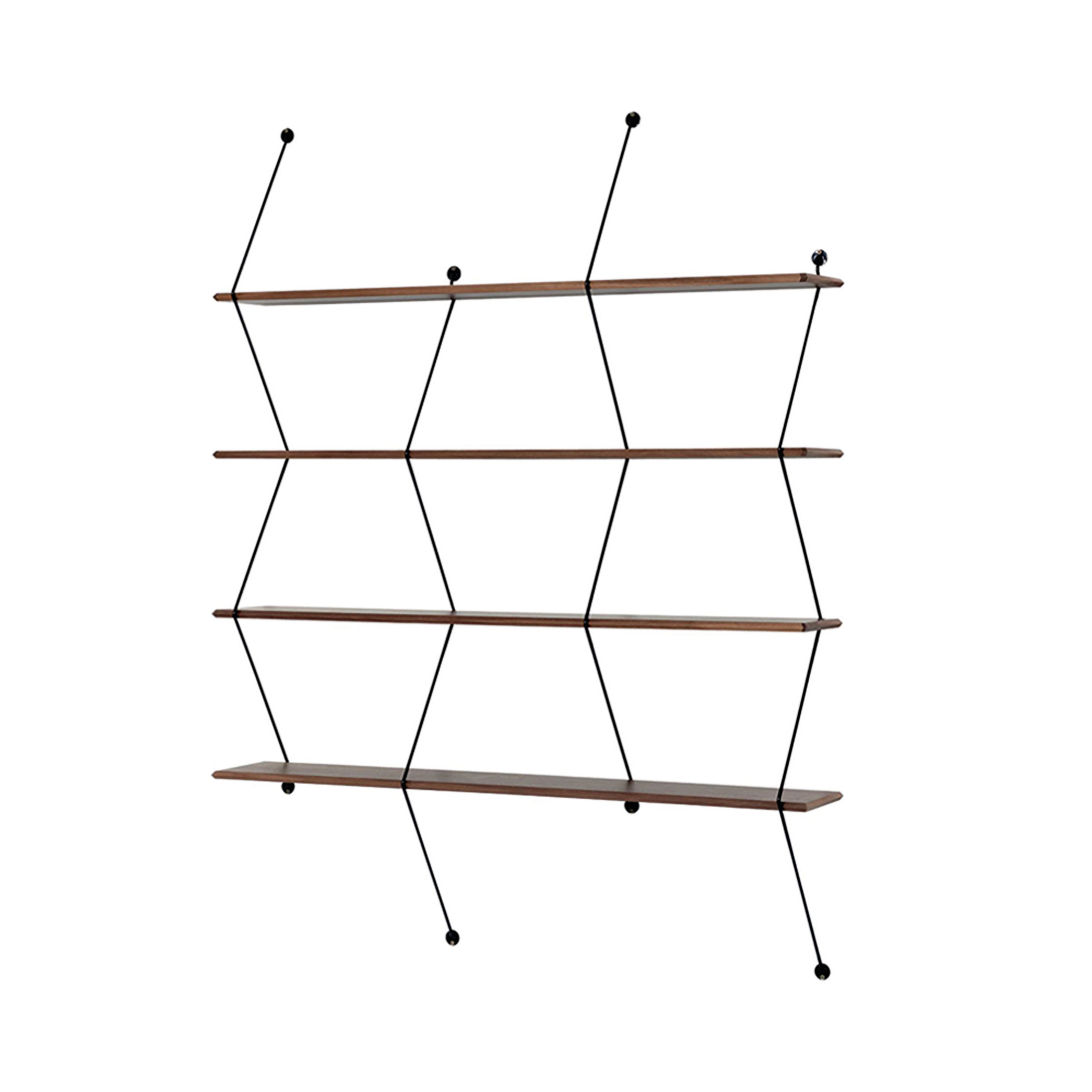 Climb Shelving System: Walnut + Black