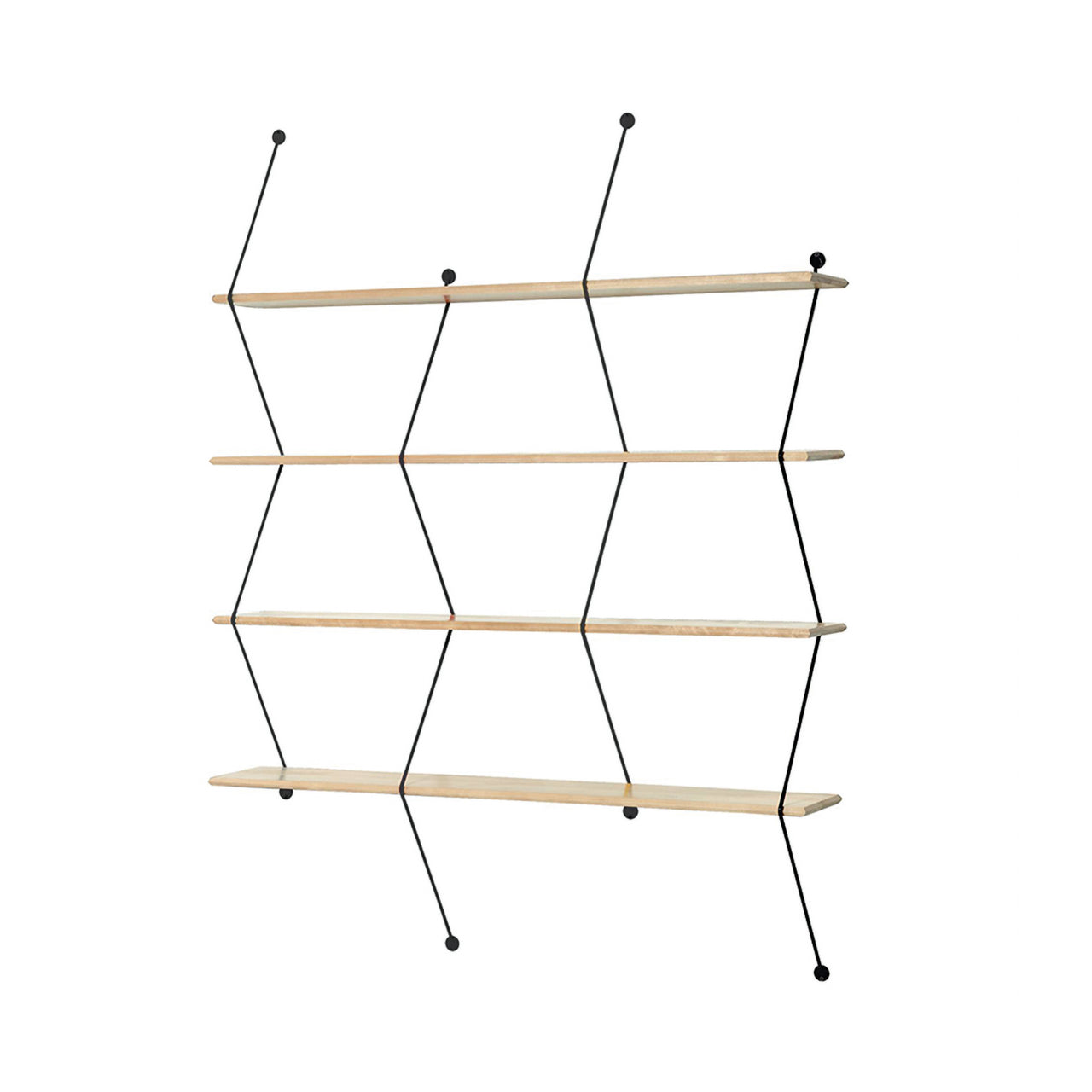 Climb Shelving System: Birch + Black