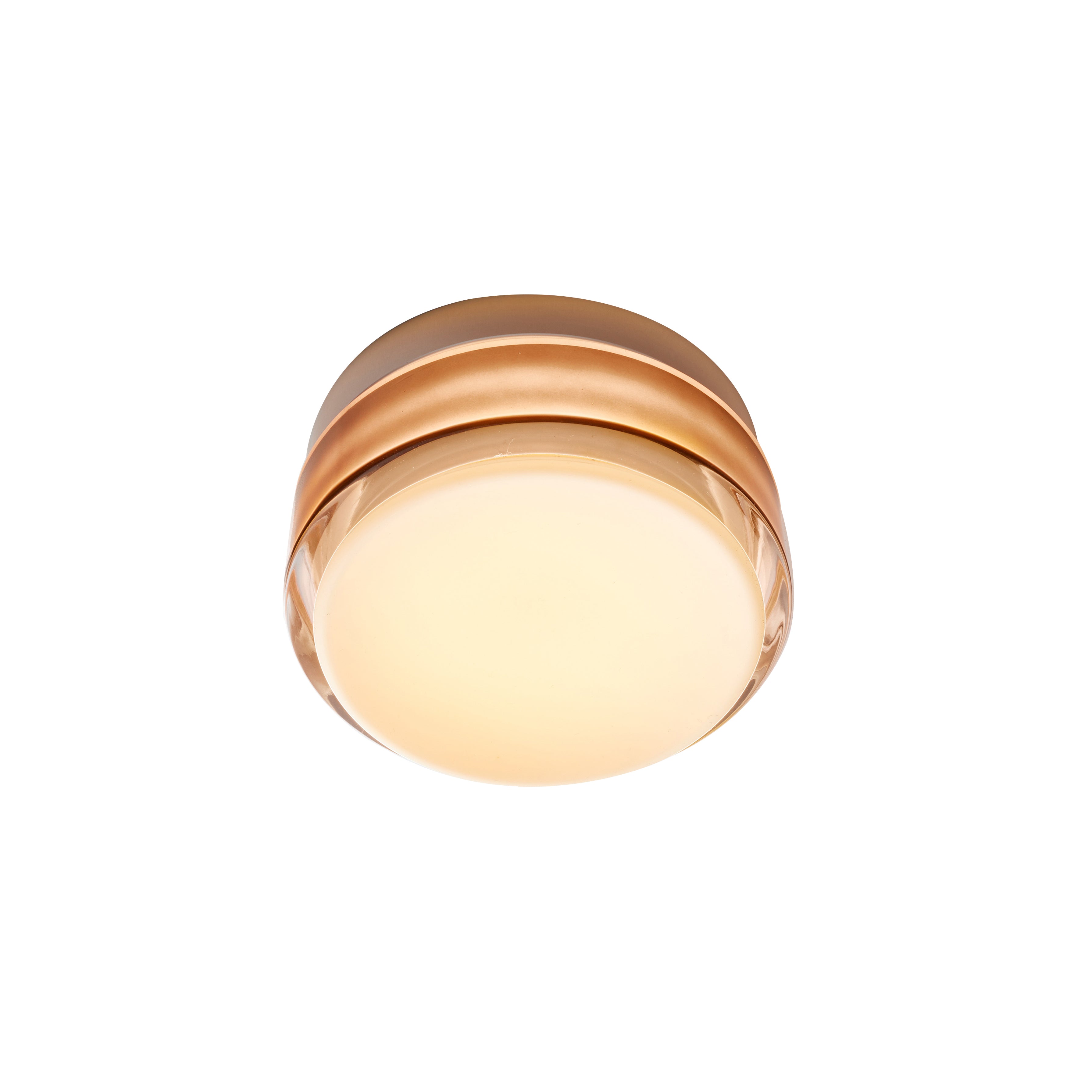 Copia Flush Mount: Warm Grey + Natural Anodized