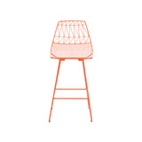 Lucy Bar + Counter Stool: Color + Counter + Orange + Without Seat Pad