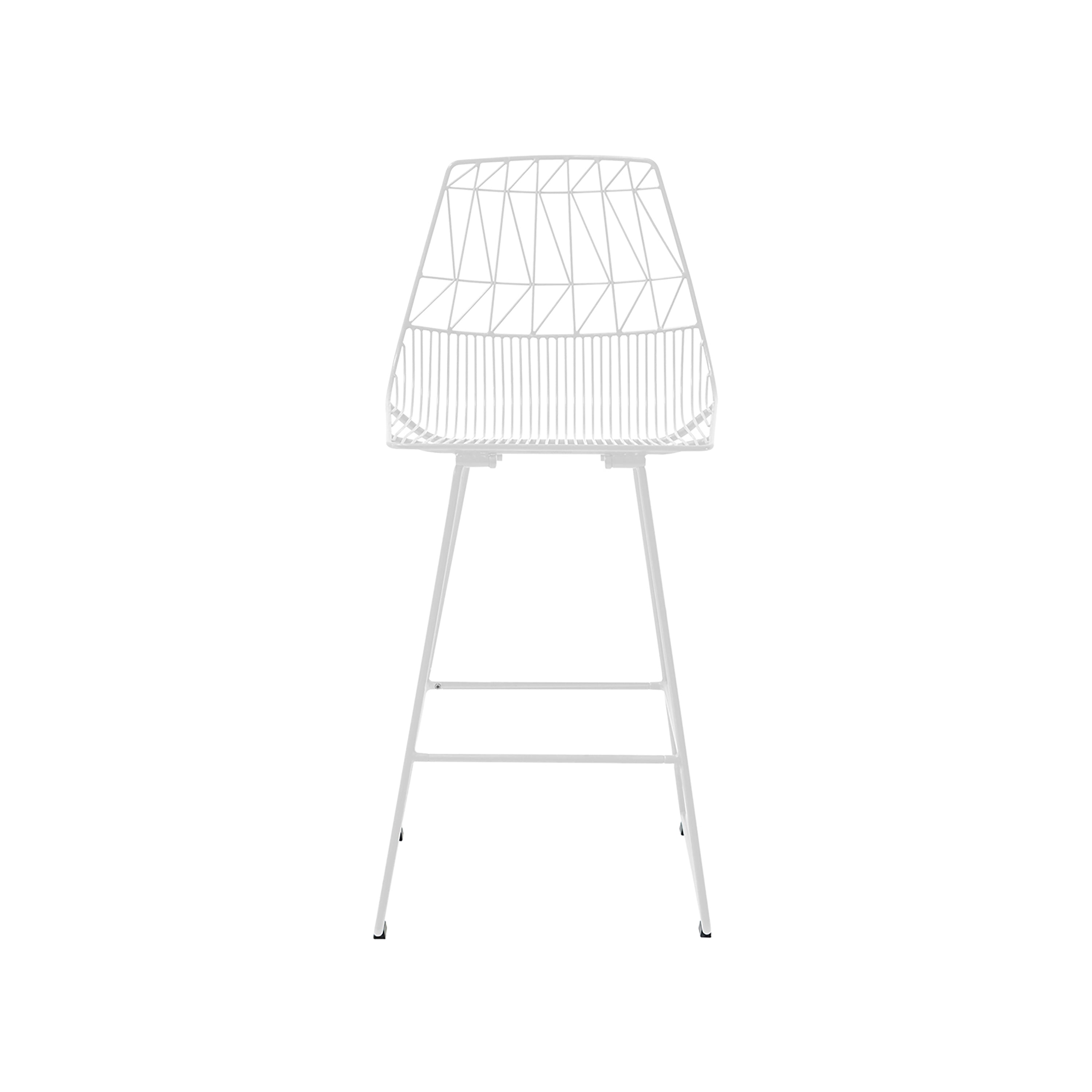 Lucy Bar + Counter Stool: Color + Counter + White + Without Seat Pad