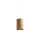 Solid Pendant: 1 + Cylinder + Natural Oak + White