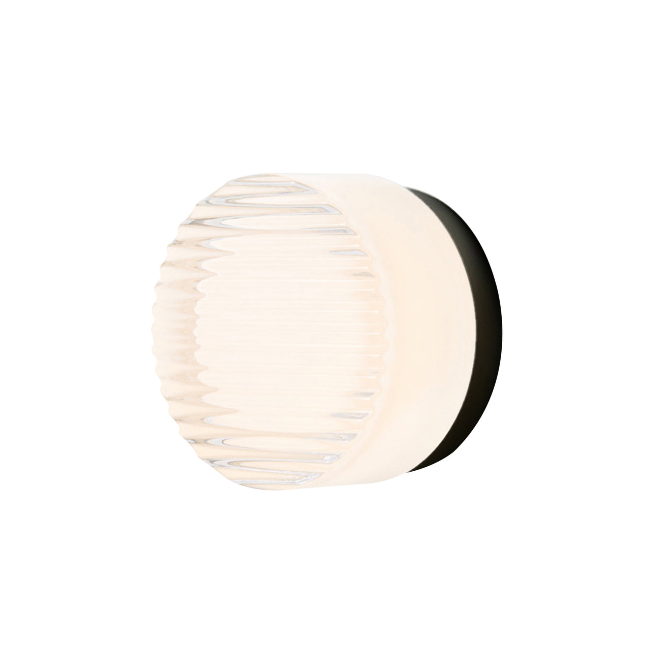 Crisp IP65 Sconce: White Interior + Black Anodized