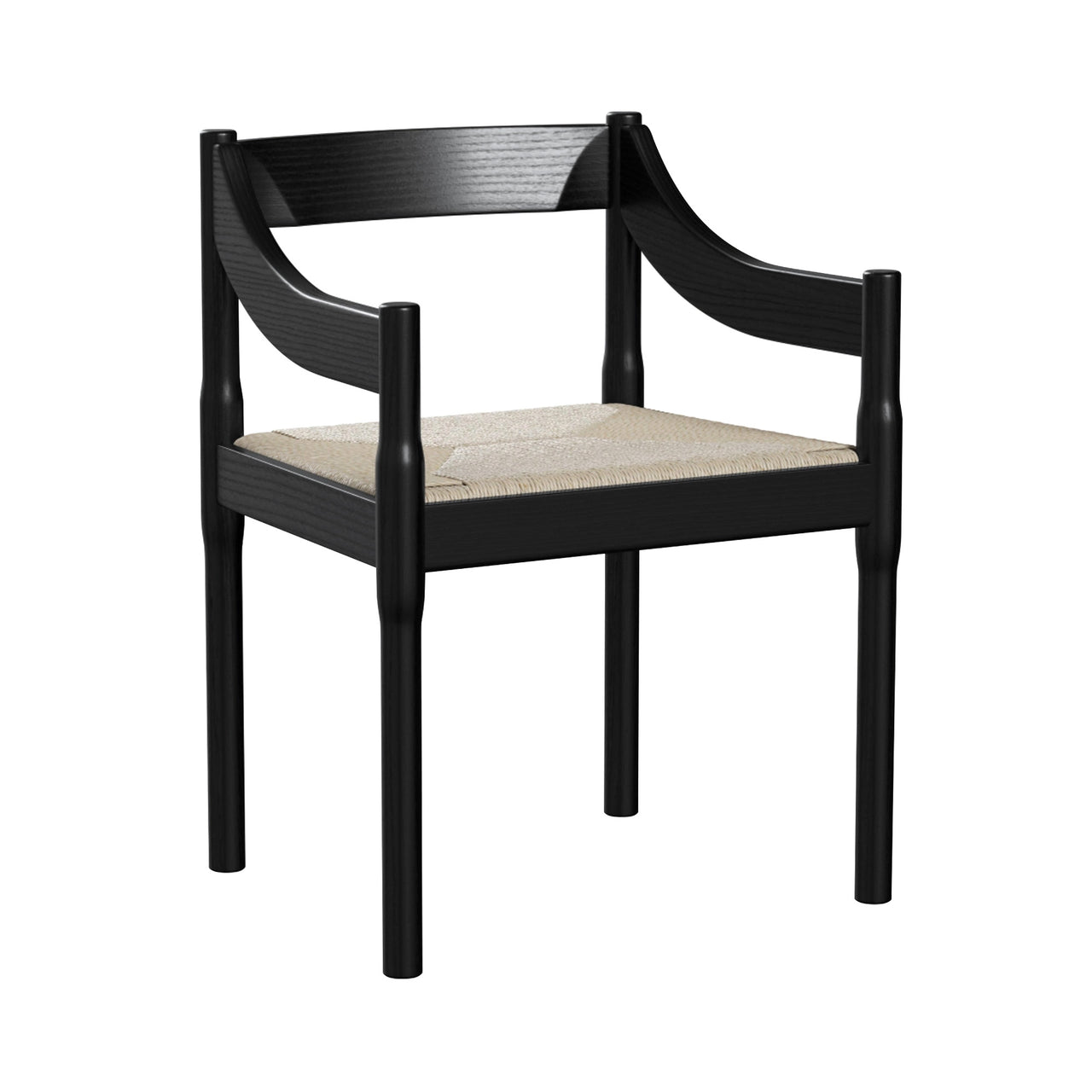 Carimate Armchair: Black Ash