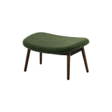 Ella Ottoman: Composite + Walnut + Black + Boucle Moss