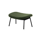 Ella Ottoman: Tubular + Black + Boucle Moss