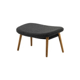 Ella Ottoman: Composite + Oak + Black + Boucle Slate