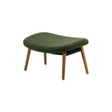 Ella Ottoman: Composite + Oak + Black + Boucle Moss