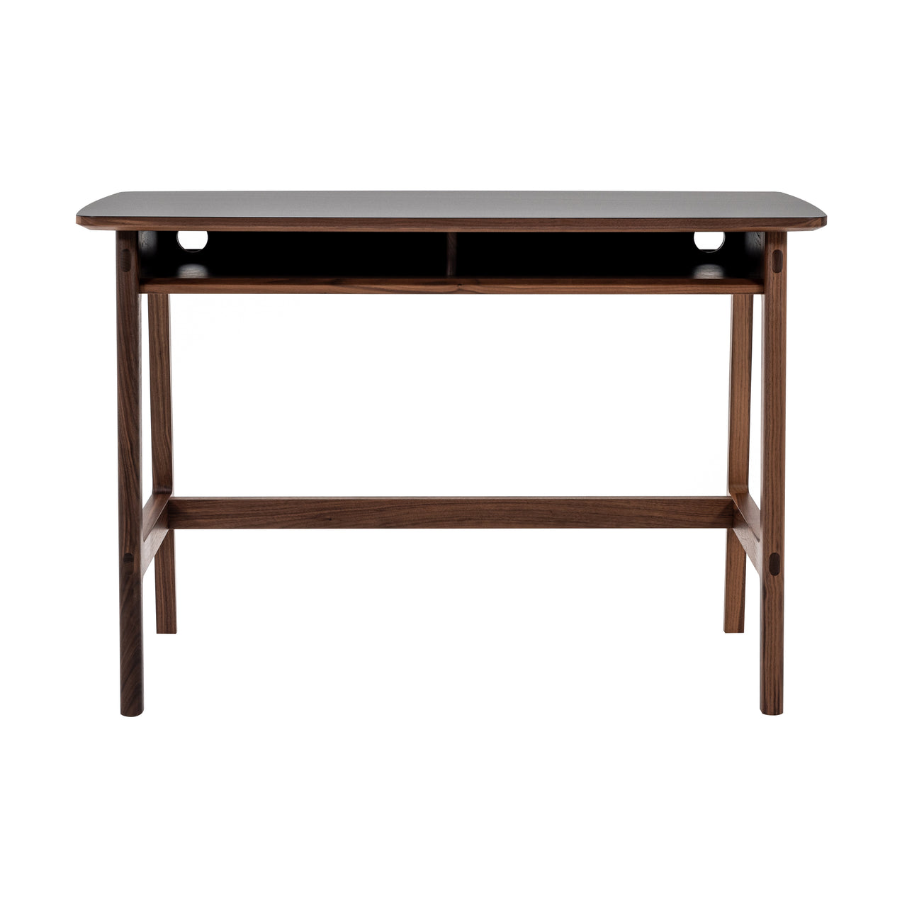 Dulwich Desk: Polaris Top + Black + Walnut
