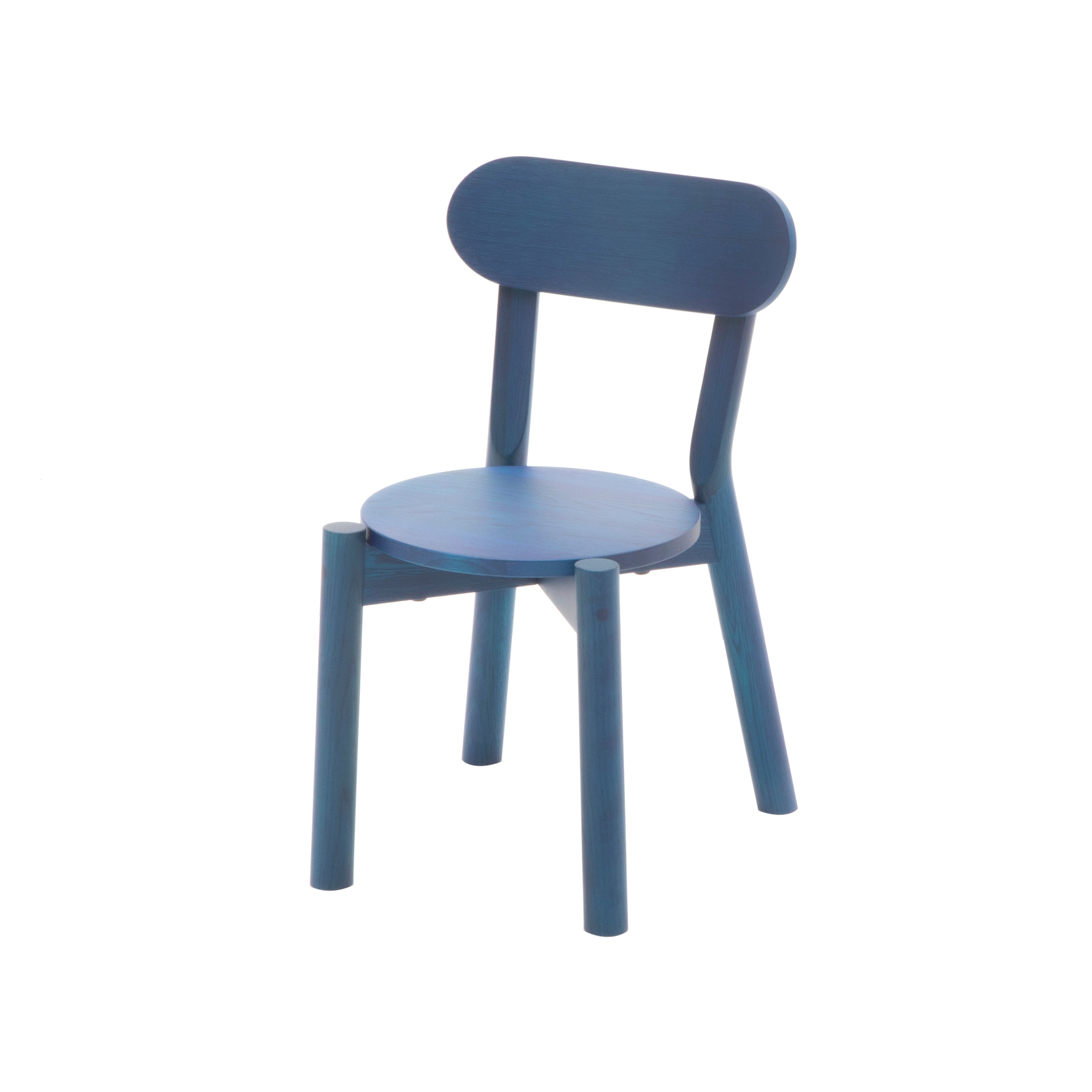 Castor Kids Chair: Indigo Blue Oak