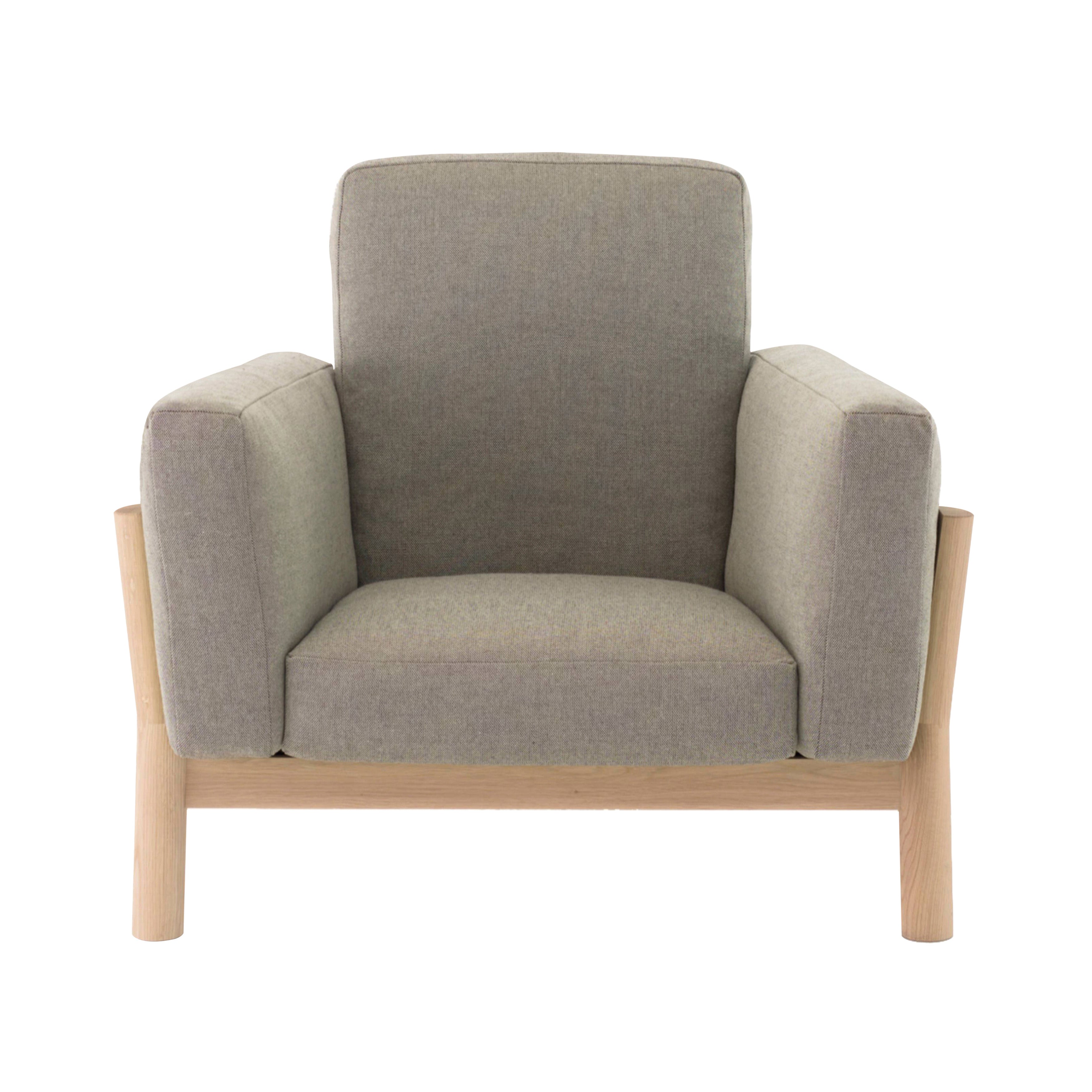 Castor Sofa 1 Seater: Pure Oak