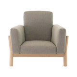 Castor Sofa 1 Seater: Pure Oak
