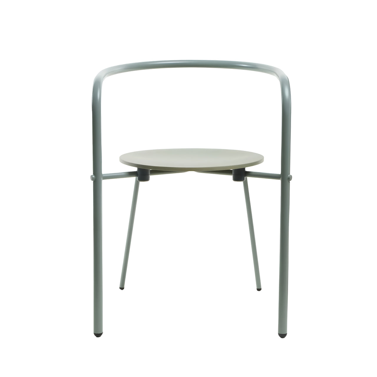 Simplex Stackable Chair: Set of 2 + Without Backrest + Cement Grey