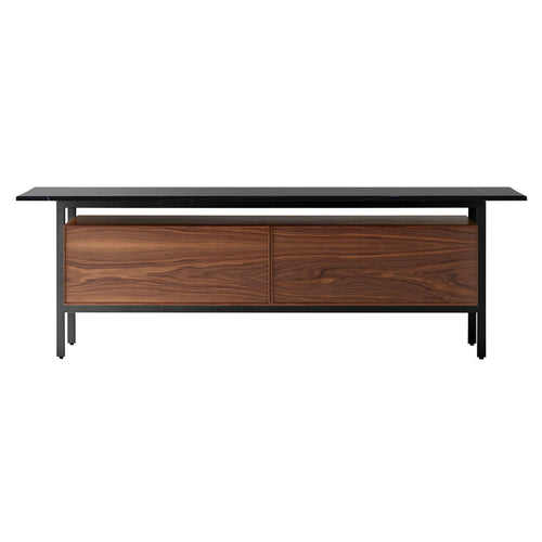 Chicago Wooden Door Sideboard: Large + Silestone Marquina + Super-Matt Walnut