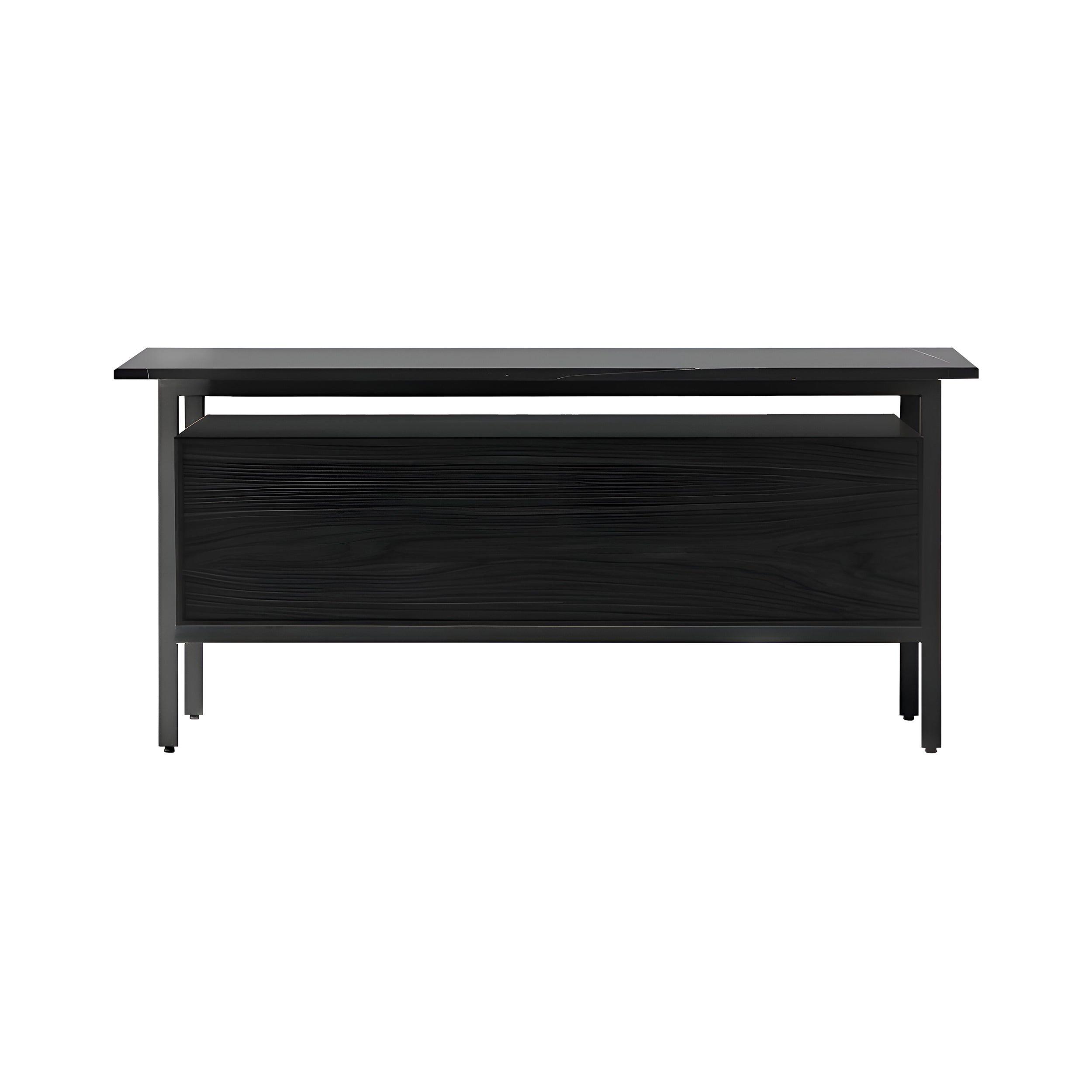 Chicago Wooden Door Sideboard: Small + Silestone Marquina + Black Stained Walnut