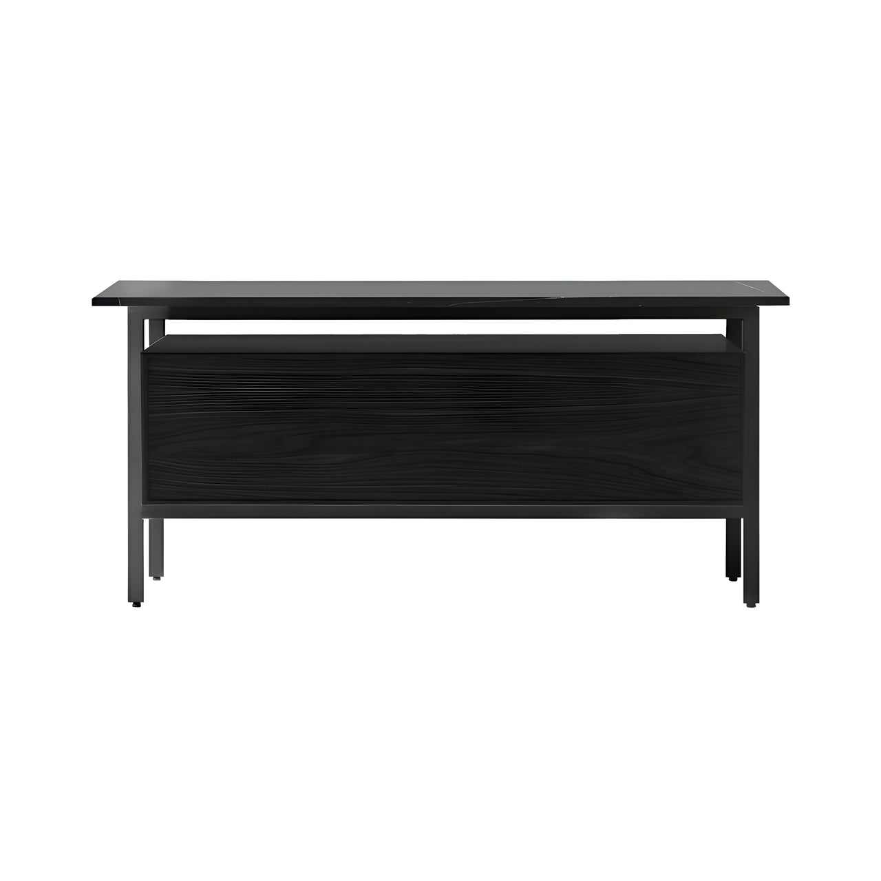 Chicago Wooden Door Sideboard: Small + Silestone Marquina + Black Stained Walnut