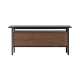 Chicago Wooden Door Sideboard: Small + Silestone Marquina + Walnut Stained Walnut + Black