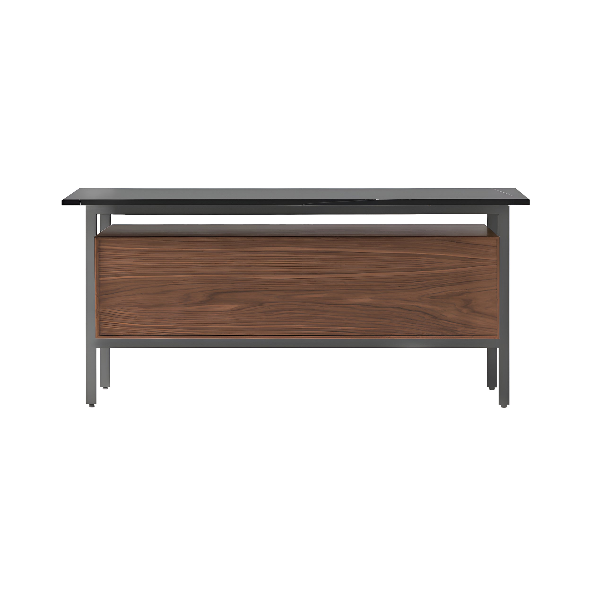 Chicago Wooden Door Sideboard: Small + Silestone Marquina + Walnut Stained Walnut