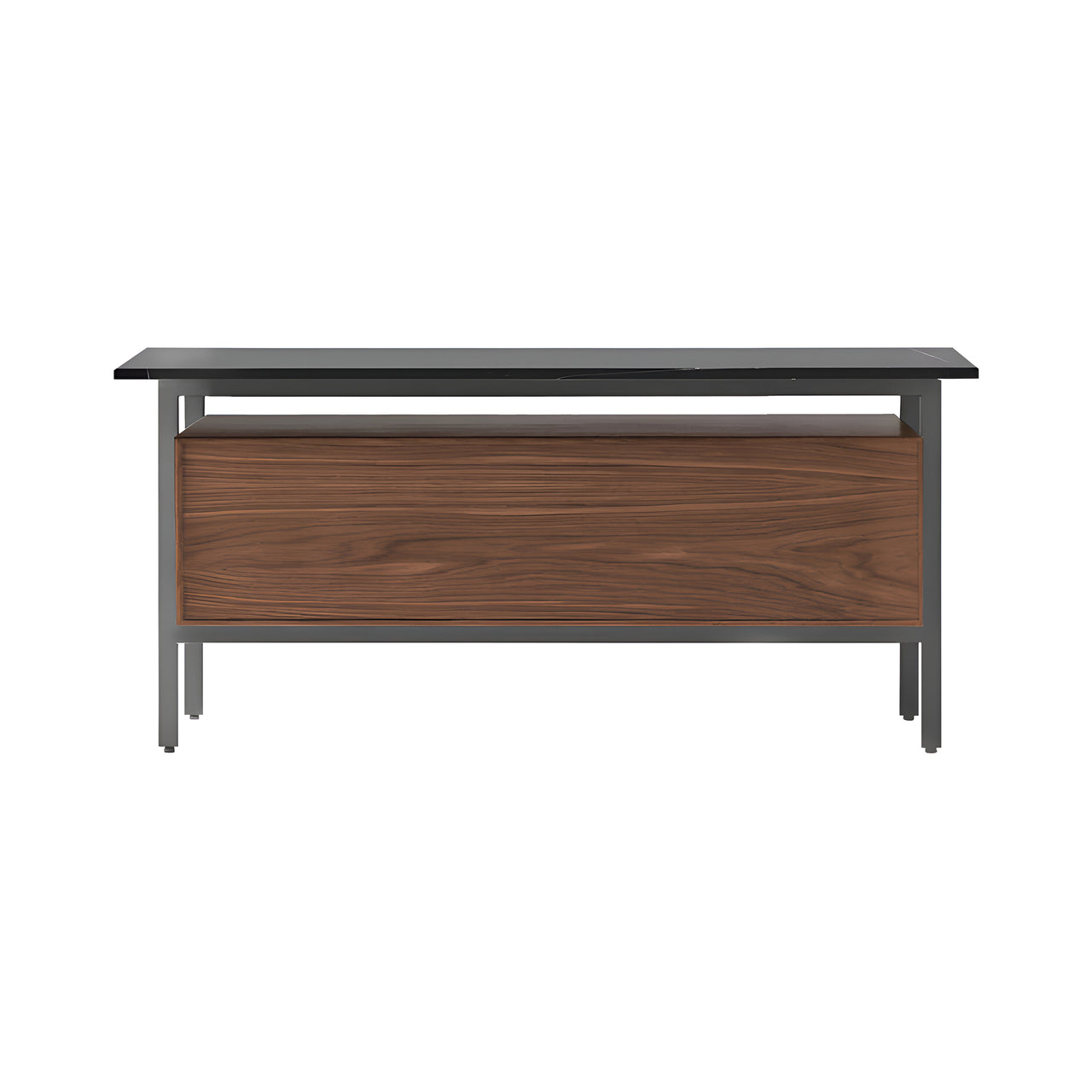 Chicago Wooden Door Sideboard: Small + Silestone Marquina + Walnut Stained Walnut