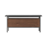 Chicago Wooden Door Sideboard: Small + Silestone Marquina + Walnut Stained Walnut + Black Nickle