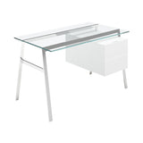 Homework 1 Desk: Double Drawer Right with Glass Top