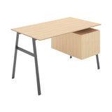 Homework 1 Desk: File Drawer Right + Gun Metal  + White Oak + White Oak