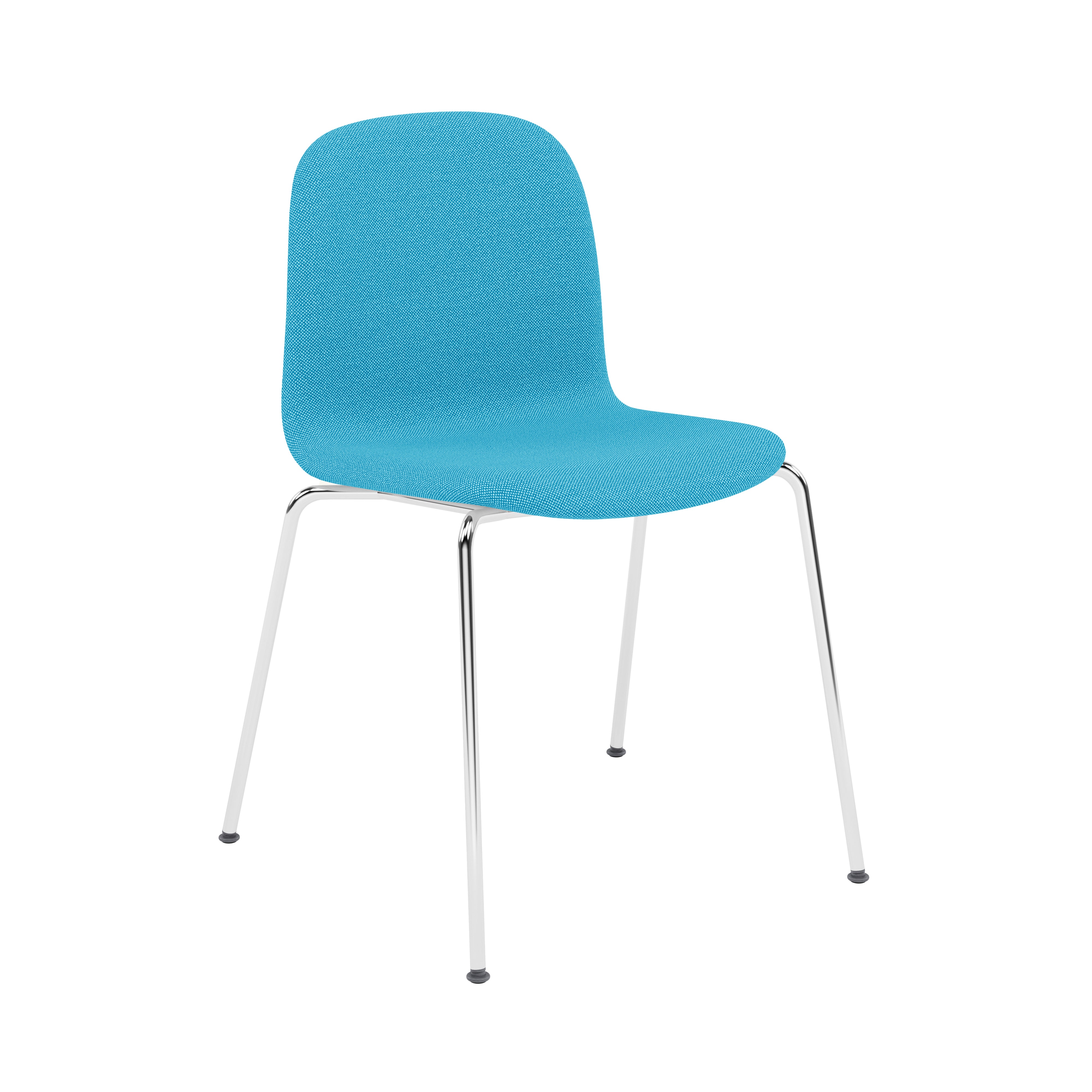 Visu Chair: Tube Base + Upholstered + Chrome