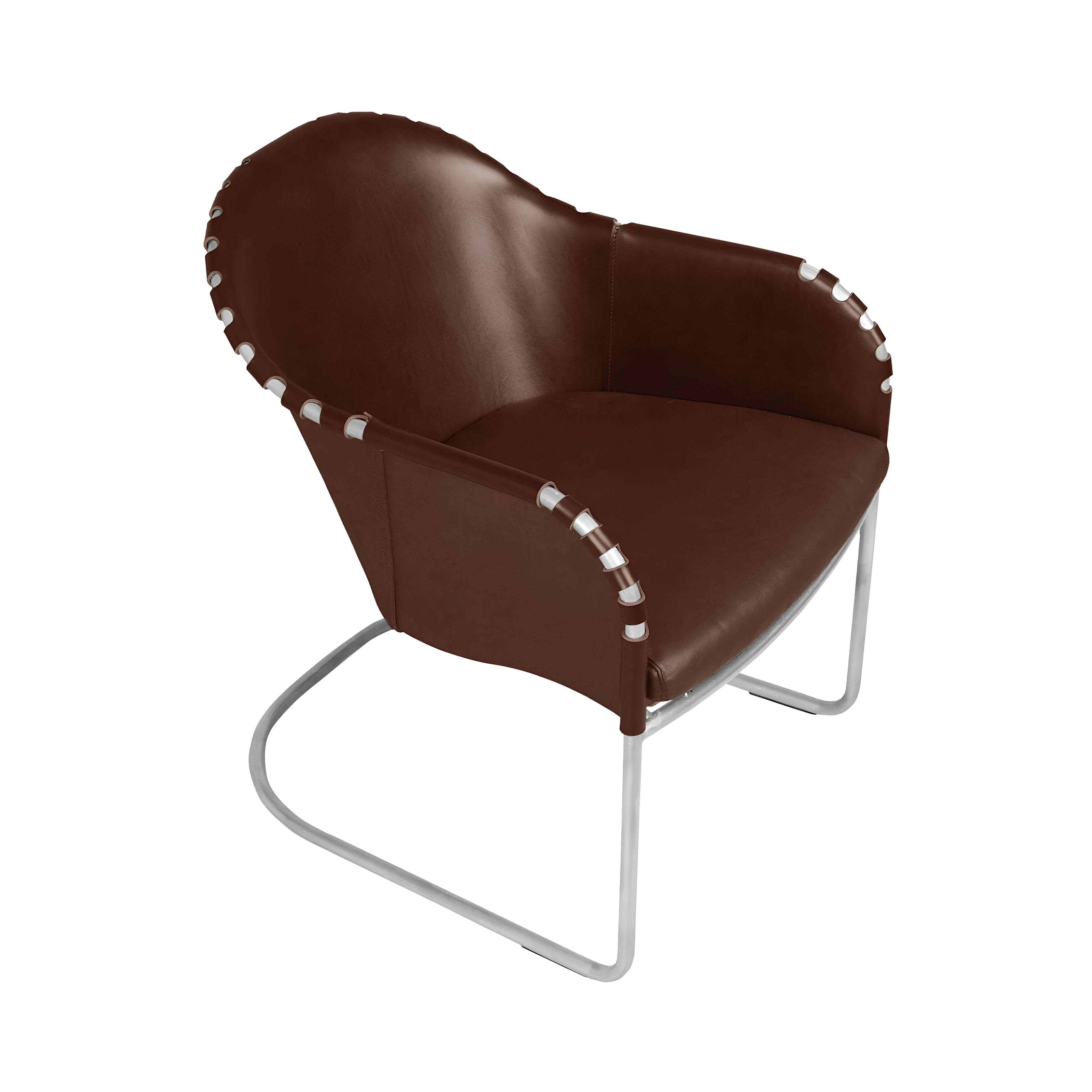 Ingo Easy Chair: Chrome + Tarnsjo Leather Cigar
