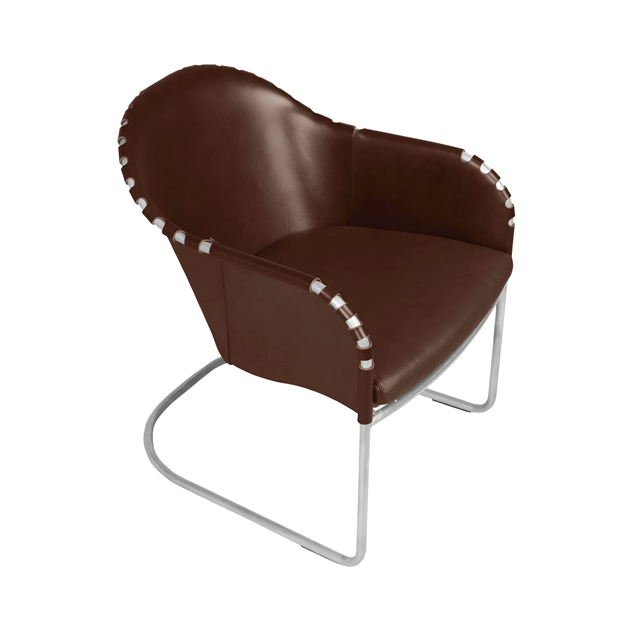 Ingo Easy Chair: Chrome + Tarnsjo Leather Cigar