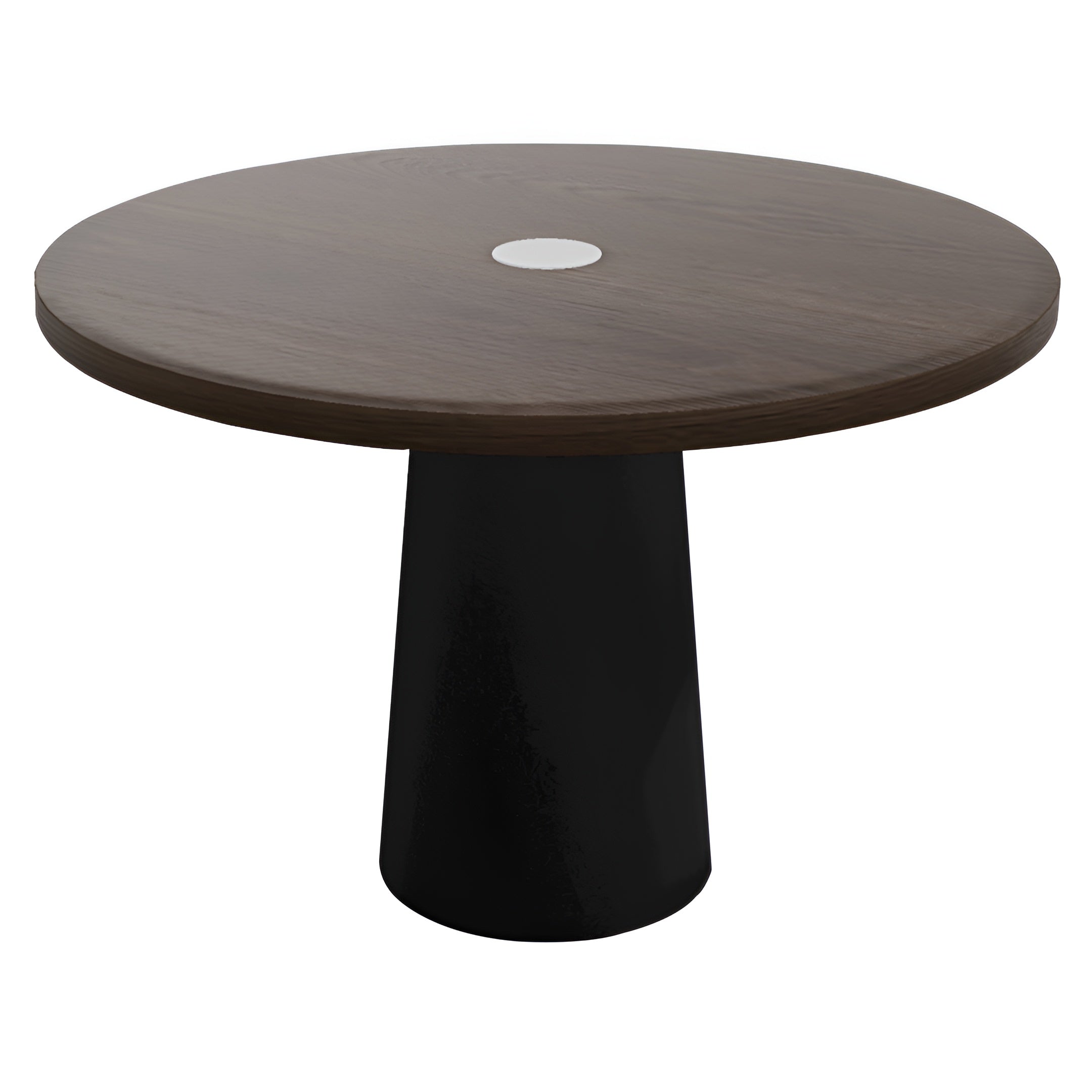 Container Round Table: Medium + Cinnamon Stained with Hole + Black