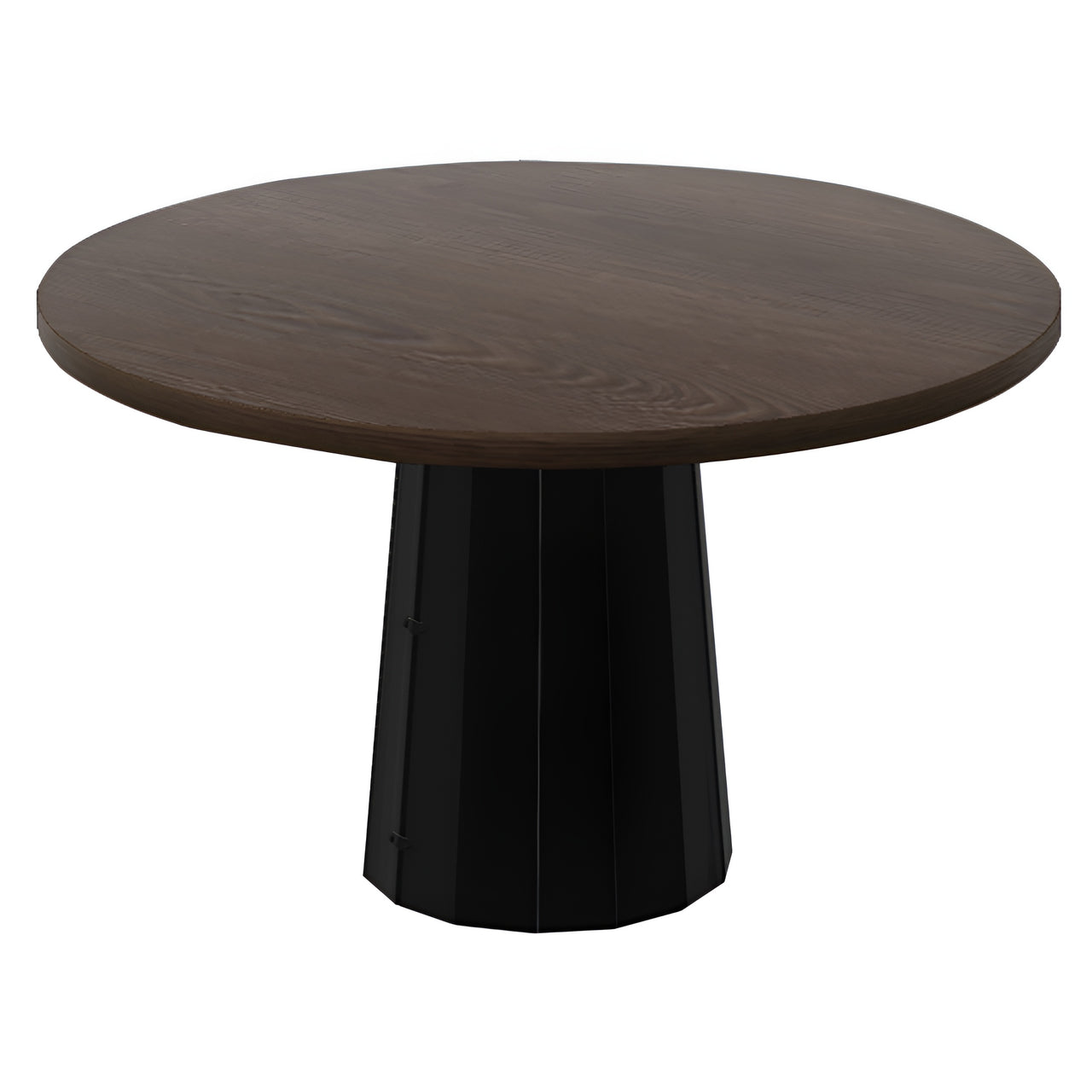 Container Round Table: Medium + Bodhi Cover + Cinnamon Stained + Black