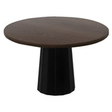 Container Round Table: Medium + Bodhi Cover + Cinnamon Stained + Black