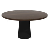 Container Round Table: Large + Cable Feed + Cinnamon Stained + Black