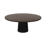 Container Round Table: XXL + Cable Feed + Cinnamon Stained + Black