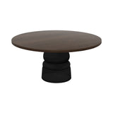 Container Round Table: Extra Large + New Antiques + Cinnamon Stained + Black